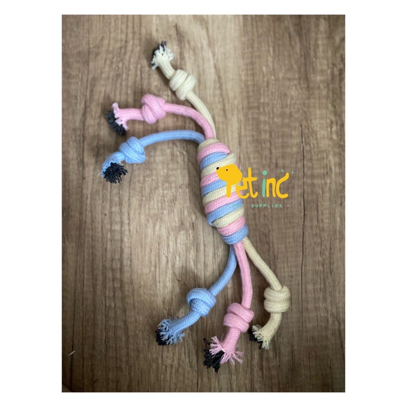 Tricolor pastel chewing rope twirl