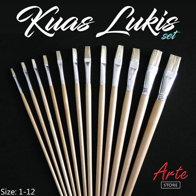 

Kuas Lukis Set isi 12pcs READY STOK