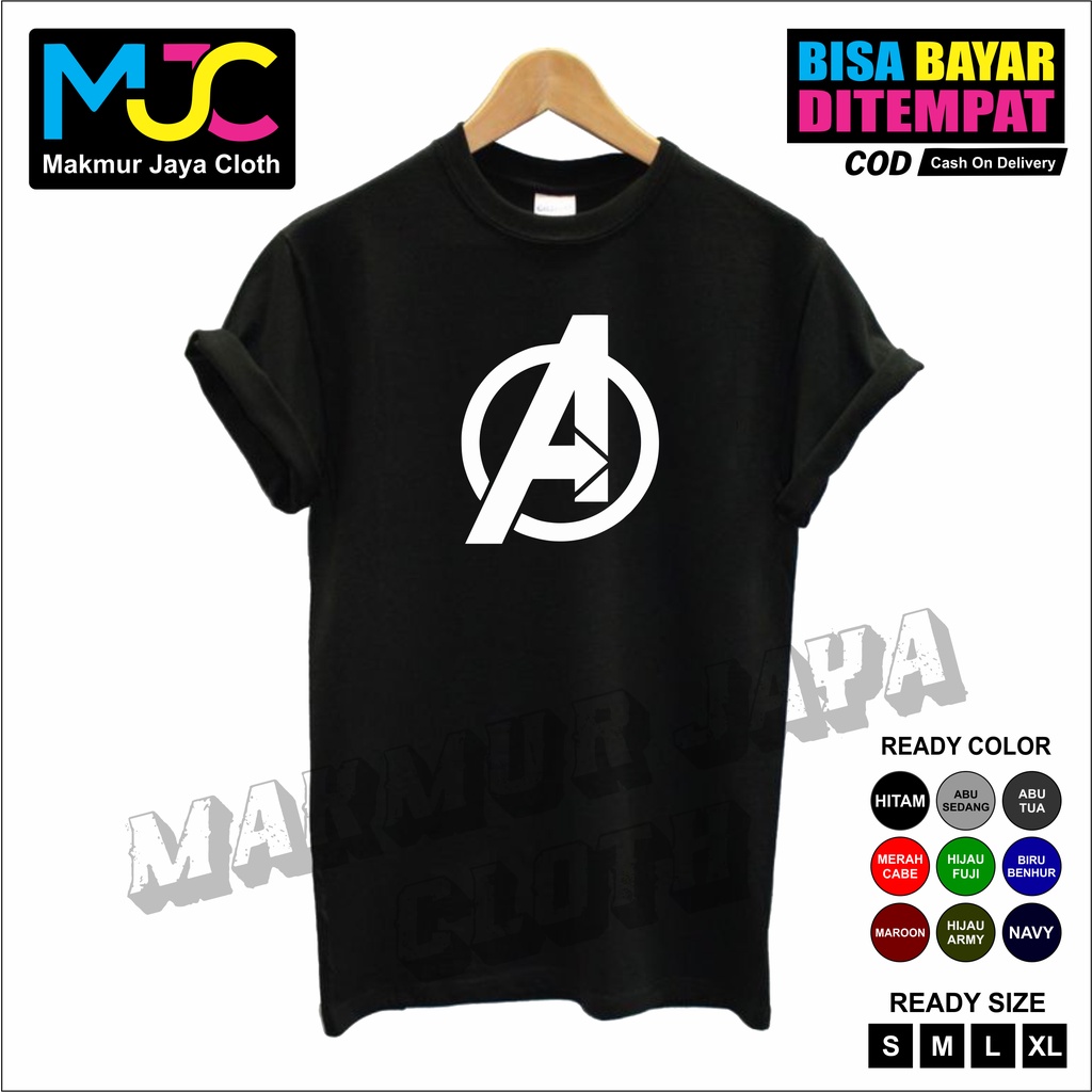 Kaos Tshirt Baju Pria Combed 30s Distro AVENGERS - PREMIUM QUALITY Kaos Pria Wanita Cowok Cewek Mura