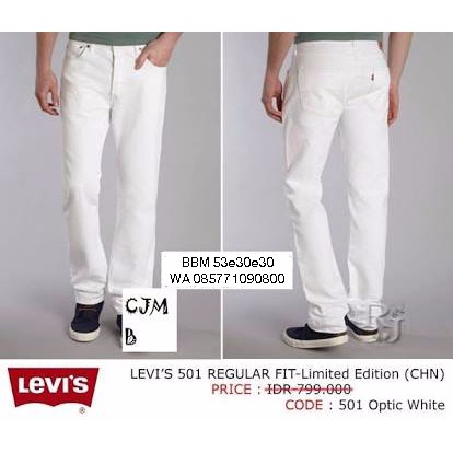 Celana Levis Jeans Putih White Standar Murah Keren