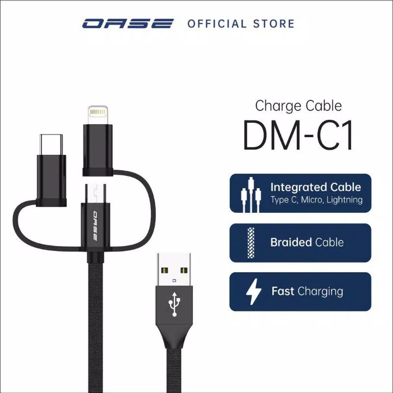 OASE USB CABLE CHARGING 3 IN 1 SMC1-ORIGINAL