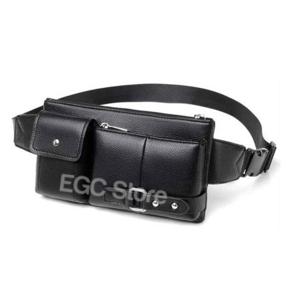 TAS PINGGANG PRIA BAHAN KULIT / MAN LEATHER WAIST BAG - 423