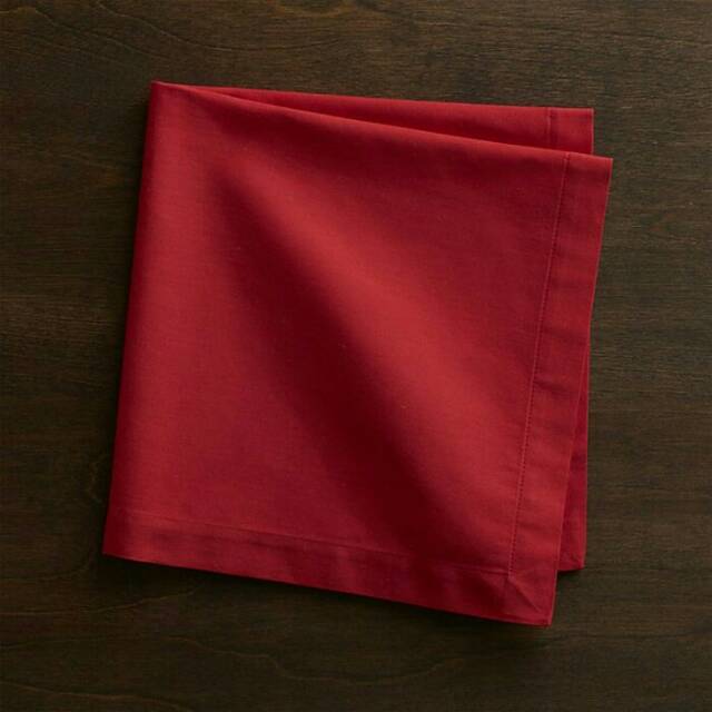 Serbet/napkin full cotton/damask merah polos