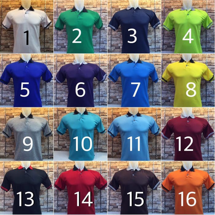KAOS POLO / WANGKI / KERAH LAKOS LIS B - WARNA BUKAN ABU, M