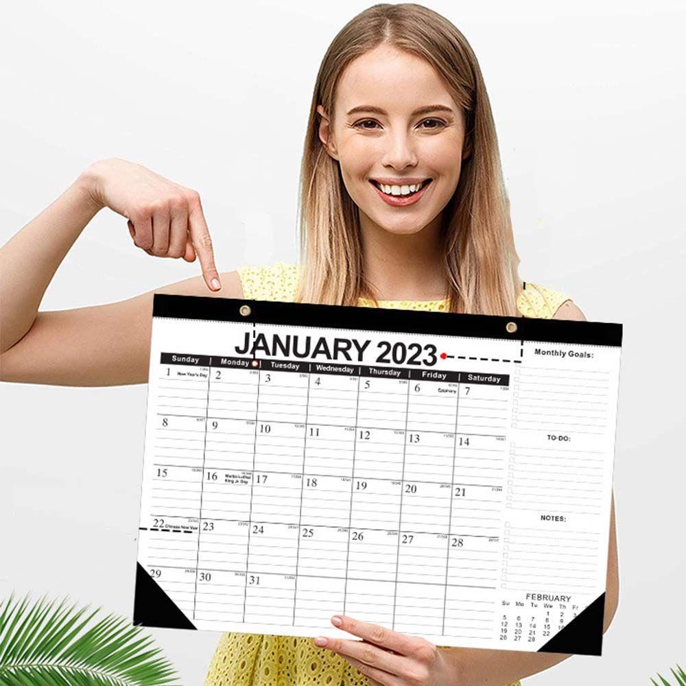 Mxbeauty Kalender Inggris Besar Simple Jadwal Mingguan Perlengkapan Kantor Dekorasi Rumah Agenda Organizer Kalender 2023