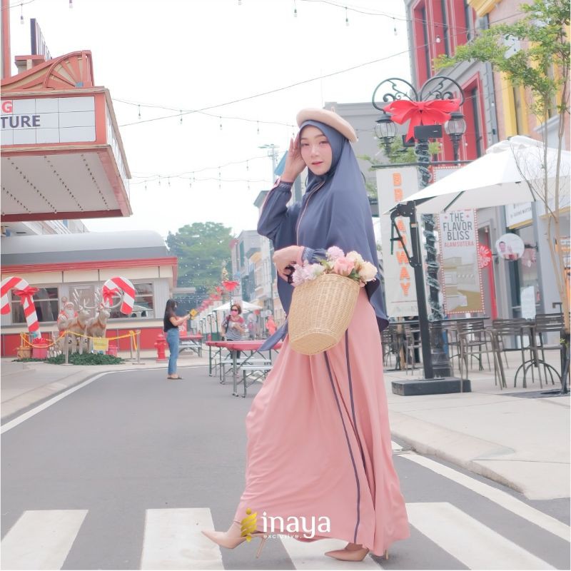 Gamis Cantik Kekinian Trendy Pena Syari by Inaya