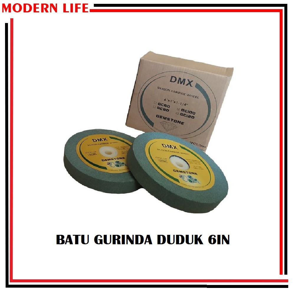 Batu Gurinda Duduk Green Silicon 6 In X 25 Mm X 25 Mm