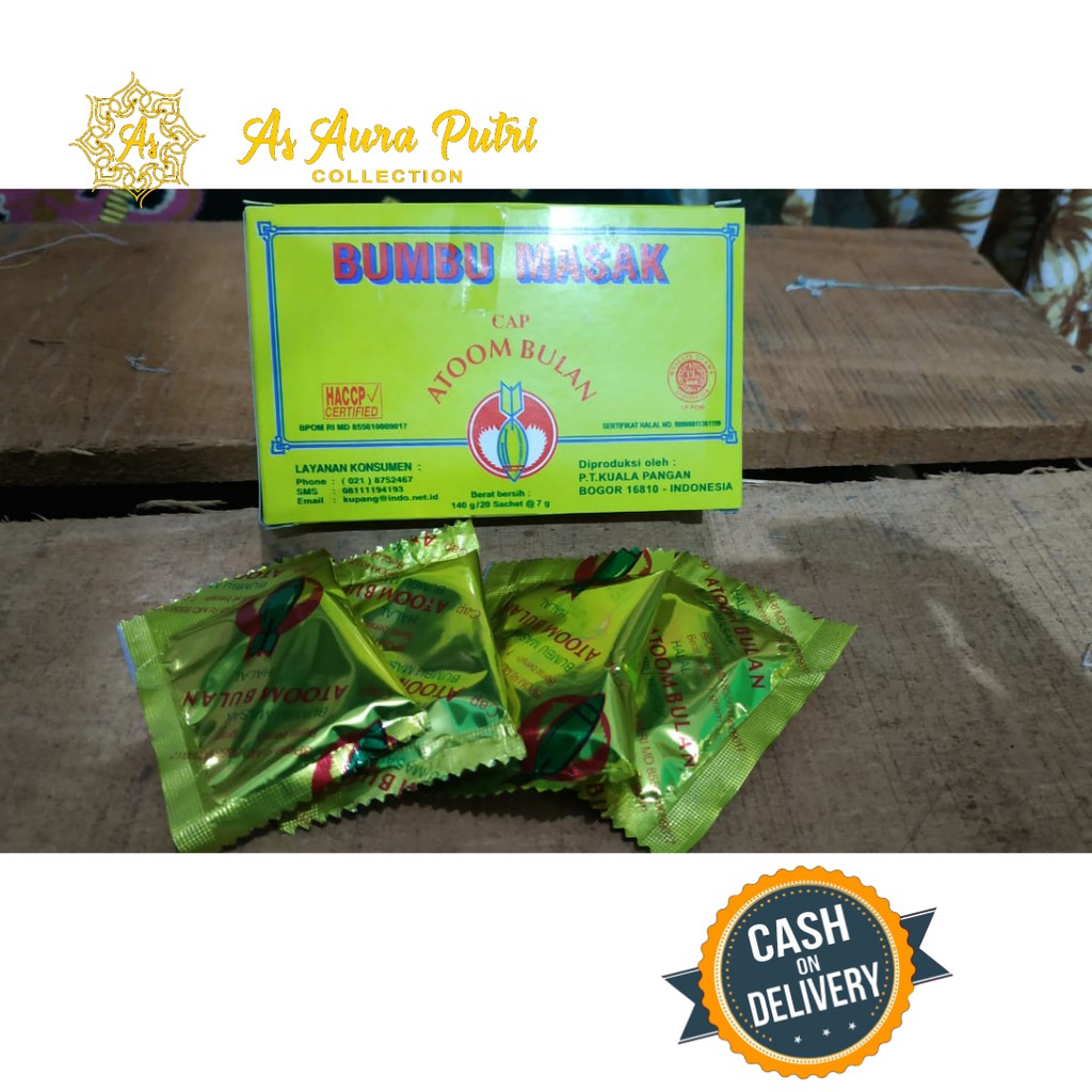 

ATOM BULAN BUMBU PENYEDAP RASA (1 DUS ISI 20 PCS)