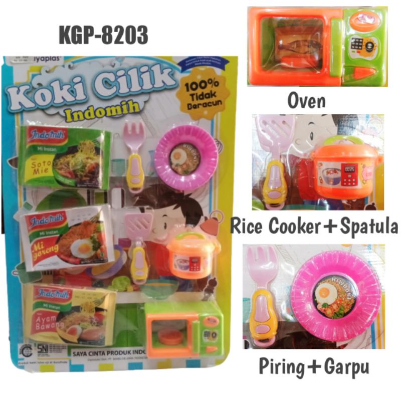 MAINAN ANAK MASAKAN KOKI CILIK KEMASAN SET KGP-8203/8202