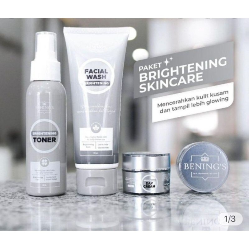 SKINCARE BRIGHTENING Travel Size Dr. Oky Pratama BENING CLINIC | Paketan Pencerah dan Glowing