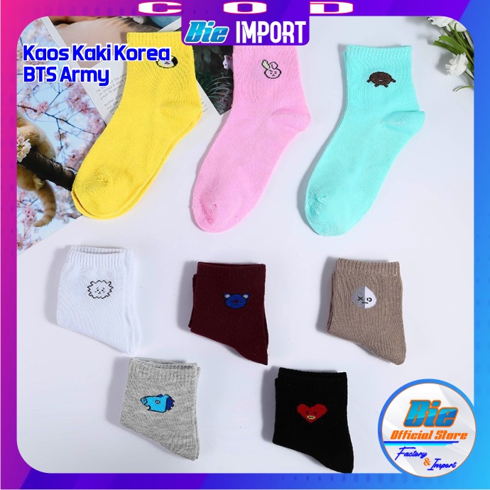 Kaos Kaki BTS Korea Wanita Impor Best Seller