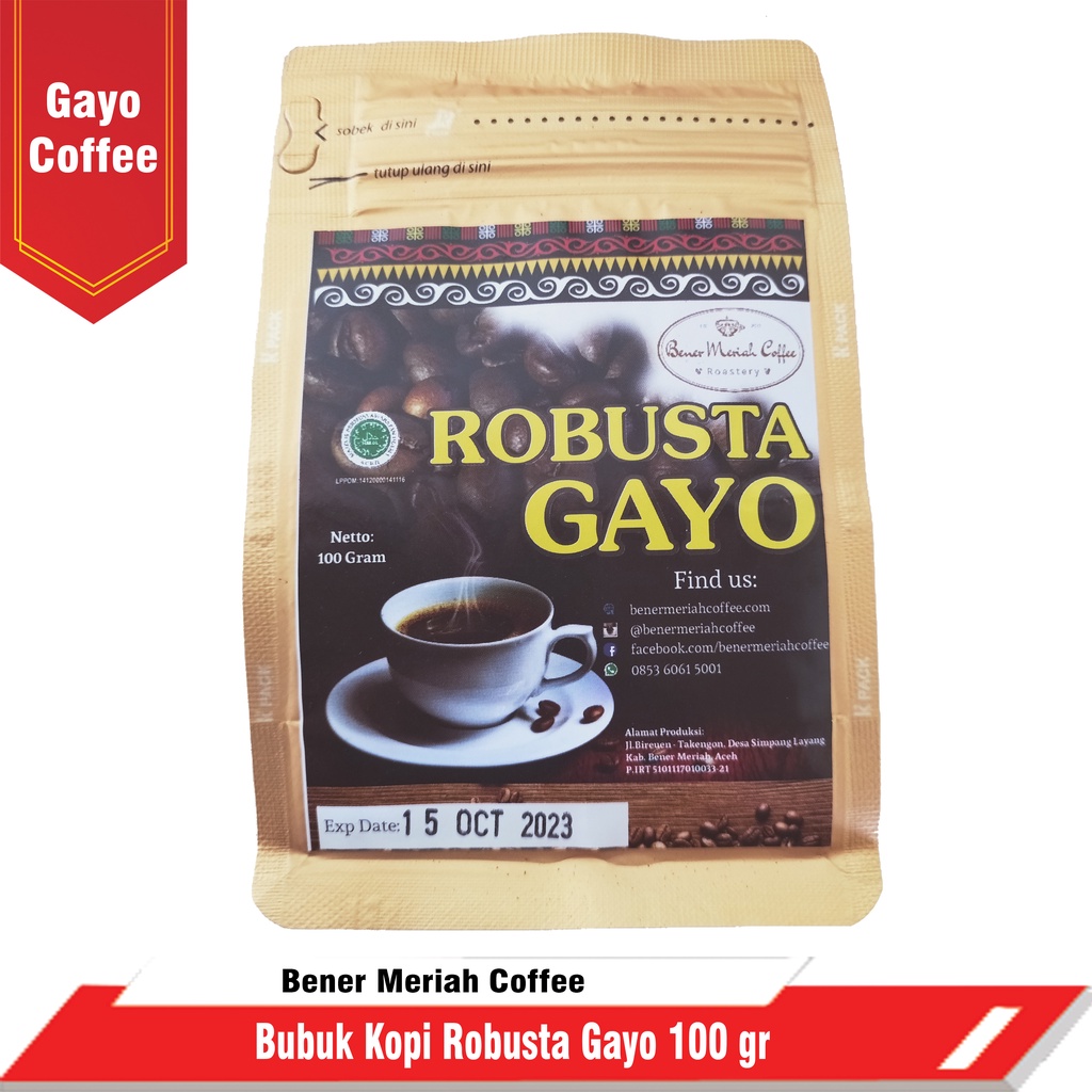 Jual Kopi Robusta Gayo 100 Gr Shopee Indonesia 1237