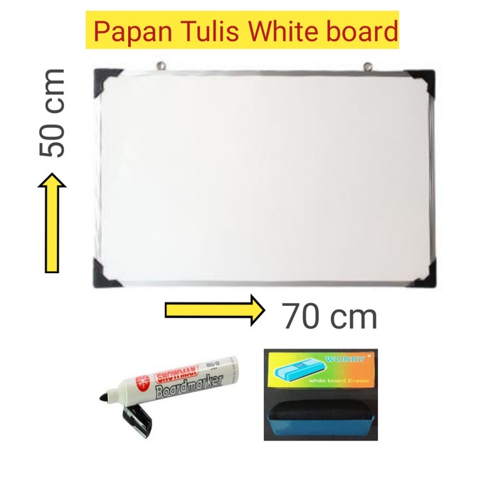 

papan Tulis White board 50x70 cm promo