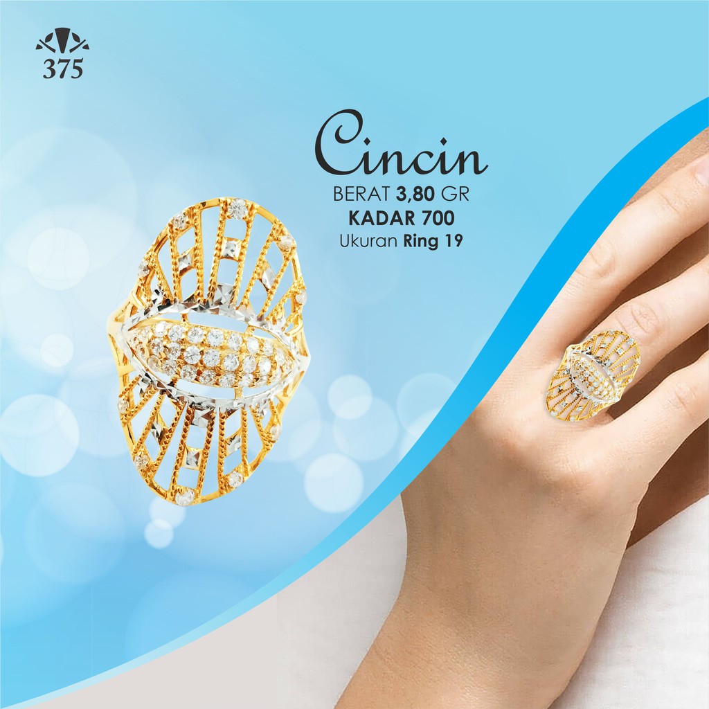 (KADAR 700) CINCIN EMAS ASLI VARIASI DUBAI OVAL