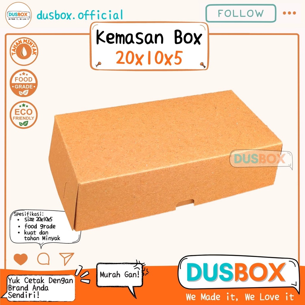 Box Brownies 20x10x5 / Kemasan Brownies / Dus Brownies / Box kue / Dus Brownis / Box Brownis Jendela