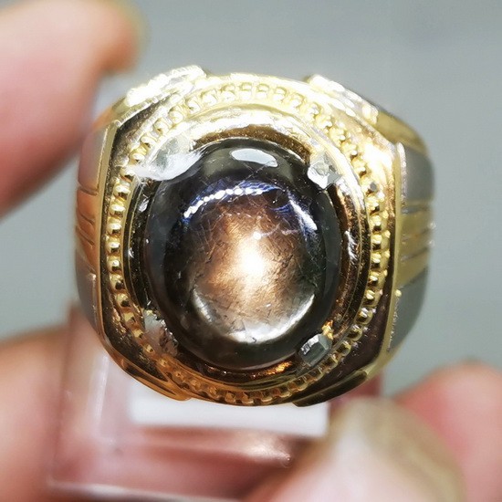 Batu Black Safir Star Bangsing Bagus Asli