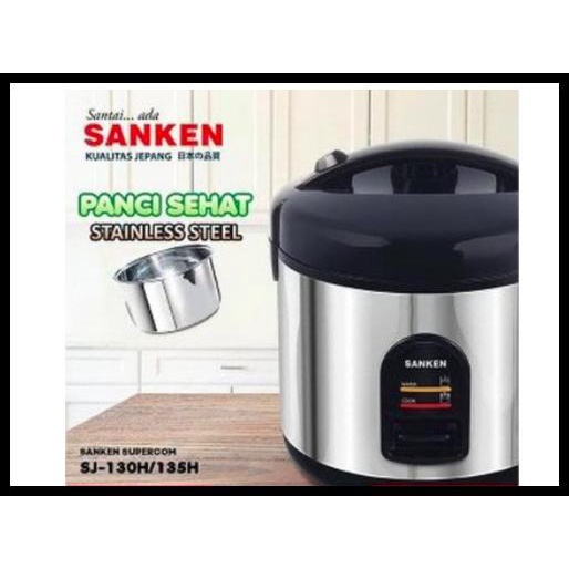 Sanken Magicom/ Rice Cooker Stainless 1 Liter Sj-130 Rice Cooker.Murah