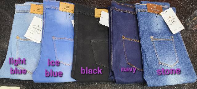 Celana panjang highwaist cewek wanita soft jeans HW KESA murah 5758