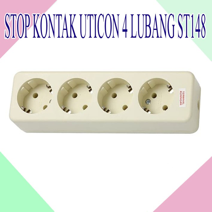 STOP KONTAK UTICON 4 LUBANG ST148