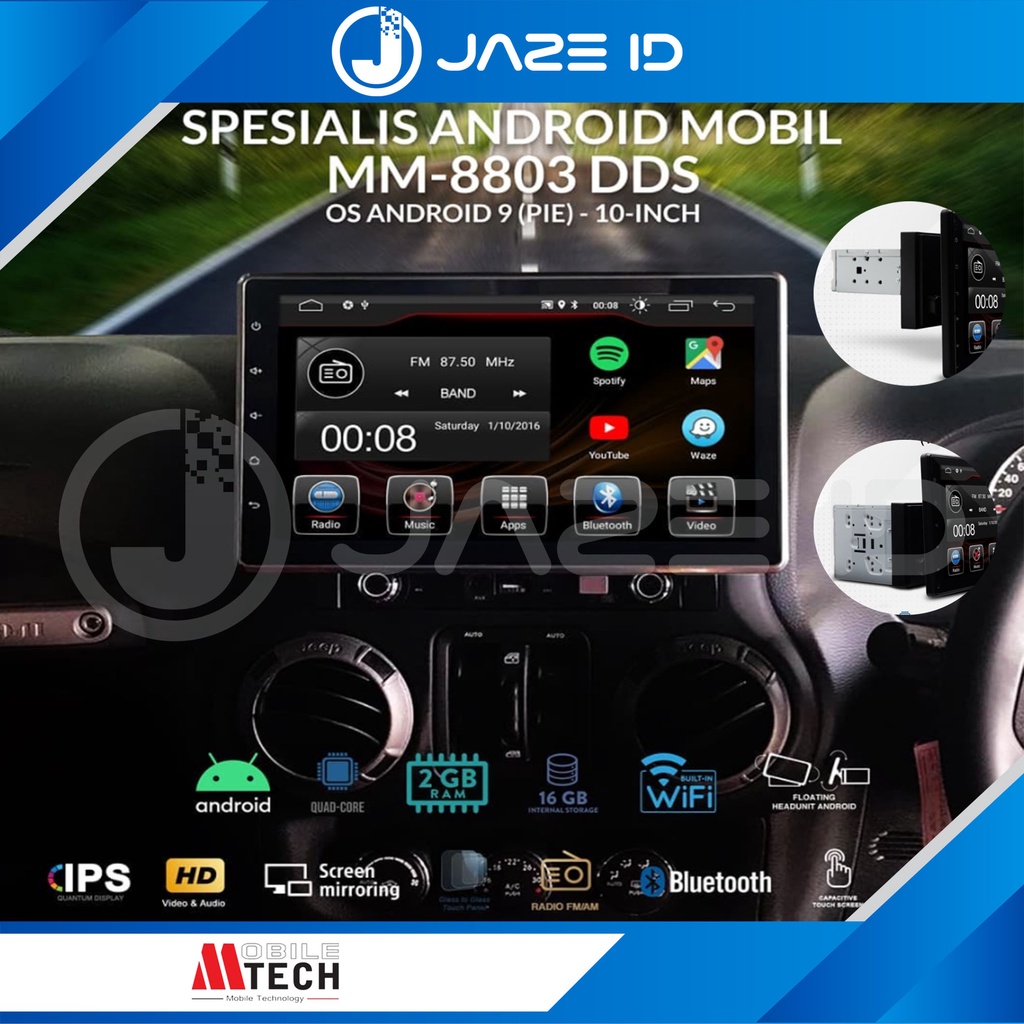 Headunit Mtech Android 10 Inch Universal Mobil Head Unit