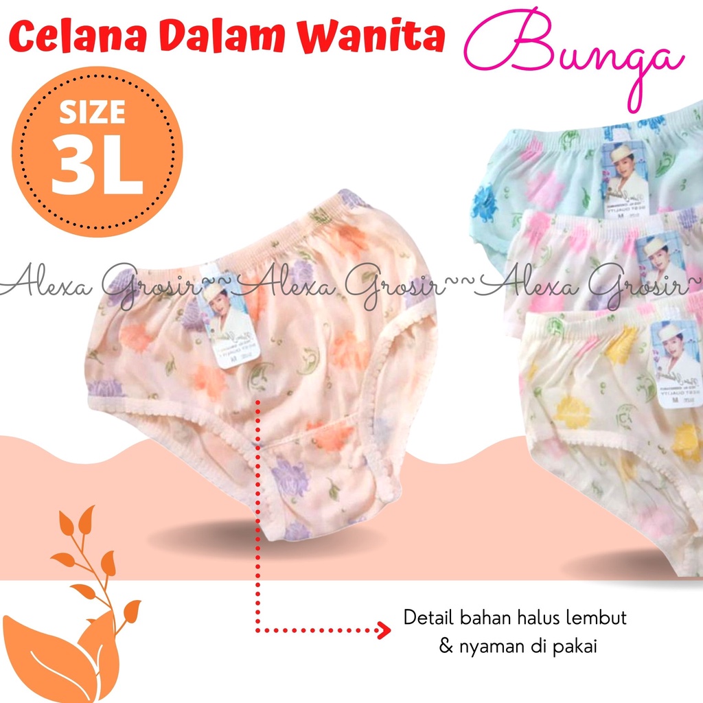 Celana Dalam Wanita Murah Size M L XL 3L 4L Jumbo