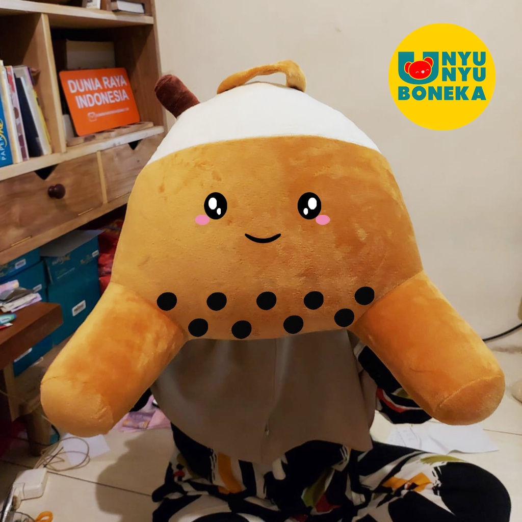 New Bantal Boneka Sandaran Punggung Kursi Mobil Kantor Boba Kopi kado