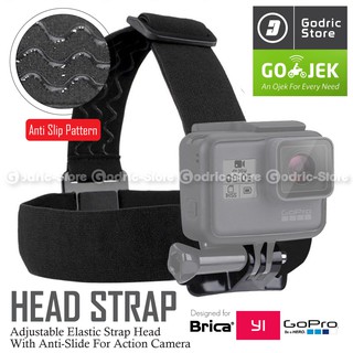 Action Cam Head Strap w/ 3 Stripe Anti-Slide for GOPRO / XIAOMI YI / BRICA / DJI OSMO Action Camera
