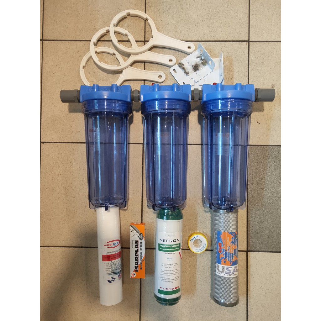 Filter Air 3 Housing Lumpur Besi Kuning Bau Toren Pompa Sumur