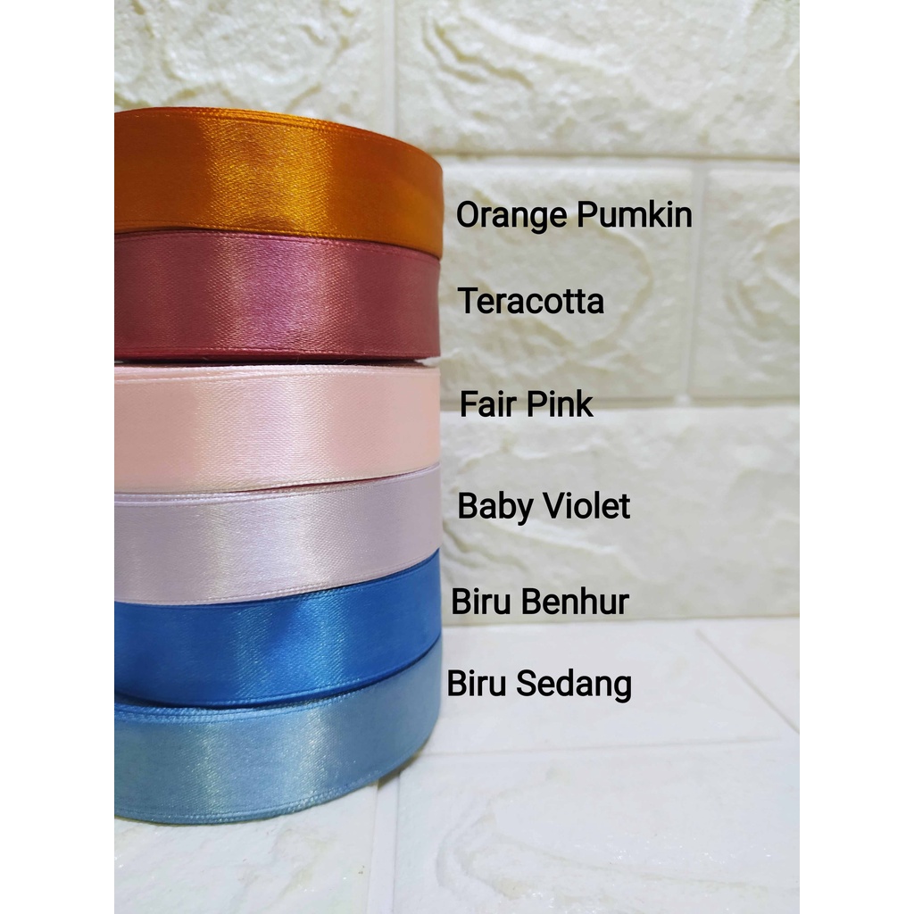 Pita Satin 3/4 inch WARNA KHUSUS - Pita satin WARNA KHUSUS