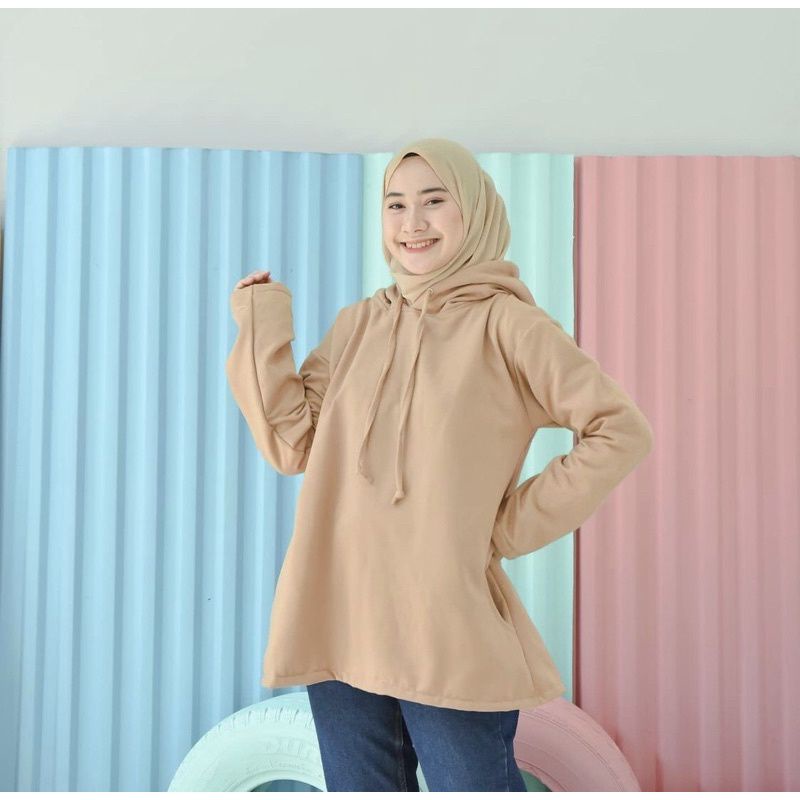 JAKET SWEATER ALANA HOODIE, switer wanita