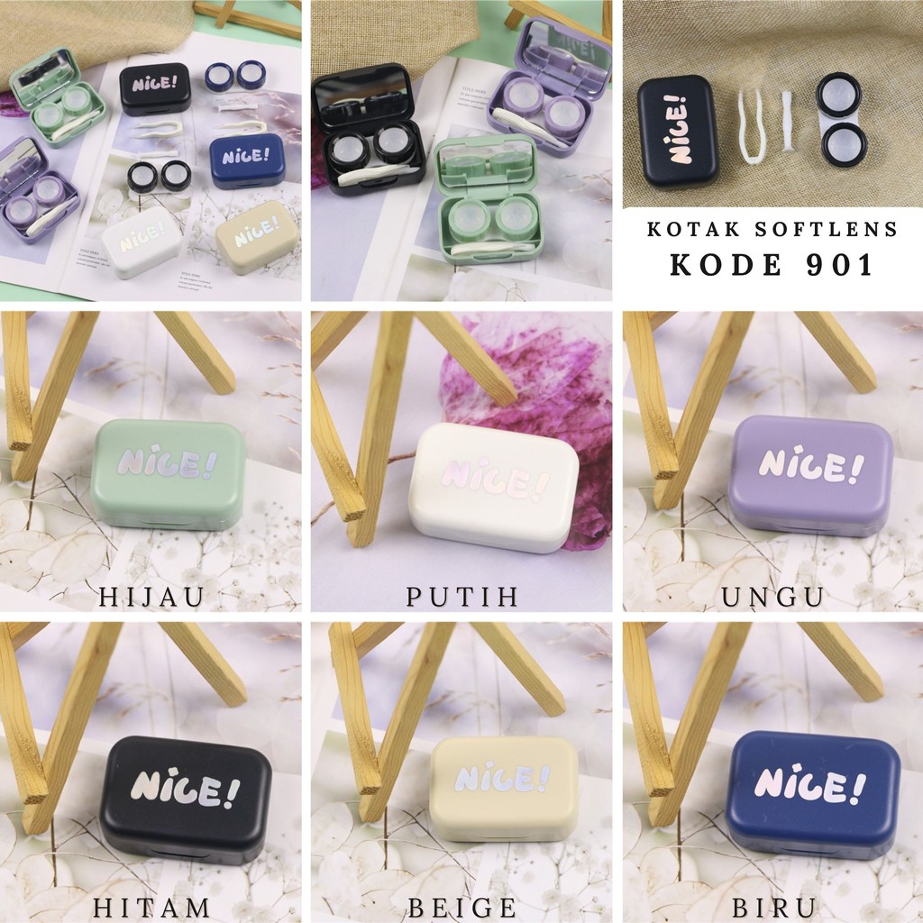 Kotak Softlens Softlen Set Wadah Tempat Lensa Kontak Mini Lens Travel Kit Kaca Cermin Capit Jepitan