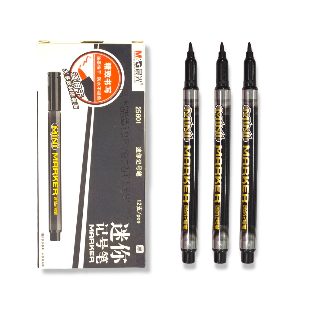 

Marker Mini M&G Spidol Whiteboard Mini Tinta Hitam #25601 - Satuan