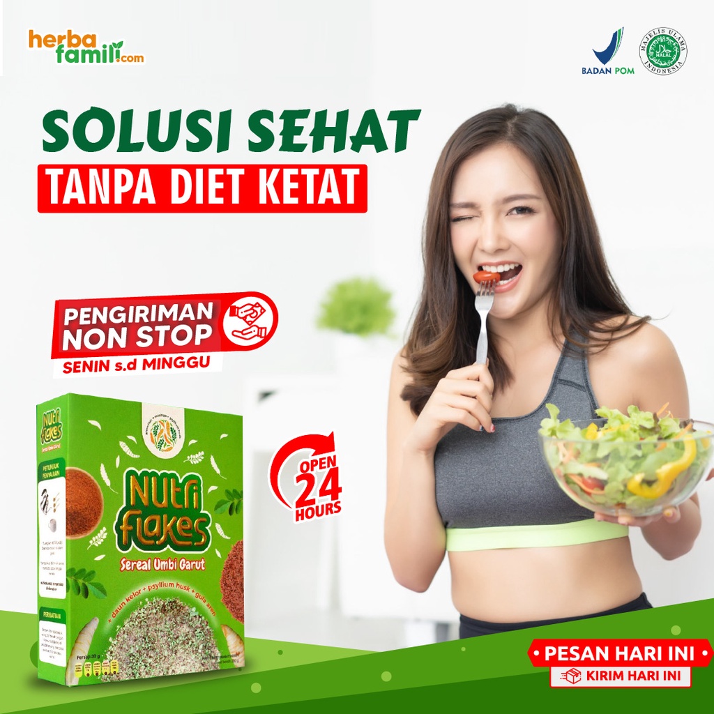 

NUTRIFLAKES SEREAL UMBI GARUT DIET SEHAT TANPA OBAT