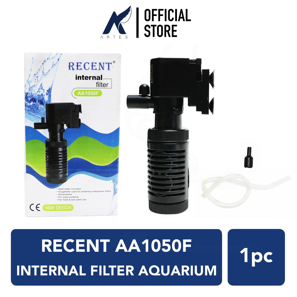 RECENT AA-1050F Internal Mini Quick Filter Pompa-Pump Kapas-Bio Ball Aquarium-Akuarium-Aquascape