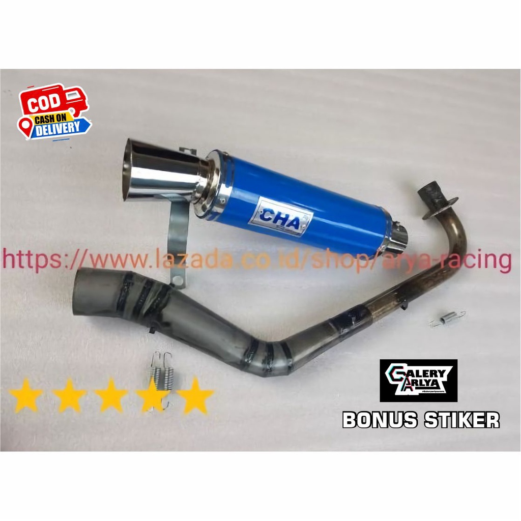 KNALPOT RACING CHA MIO J-MIO M3-MIO SOUL GT-MIO Z BLUE ORIGINAL