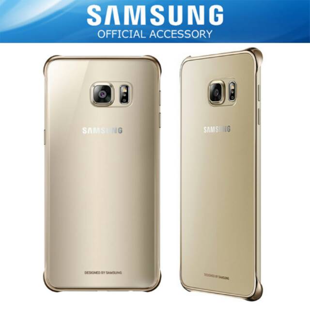 Samsung Galaxy S6 Edge+ Plus Protective Clear Cover - Gold