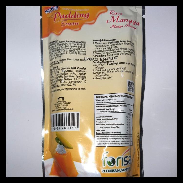 

Nutrijell Pudding Susu Rasa Mangga 170 Gr