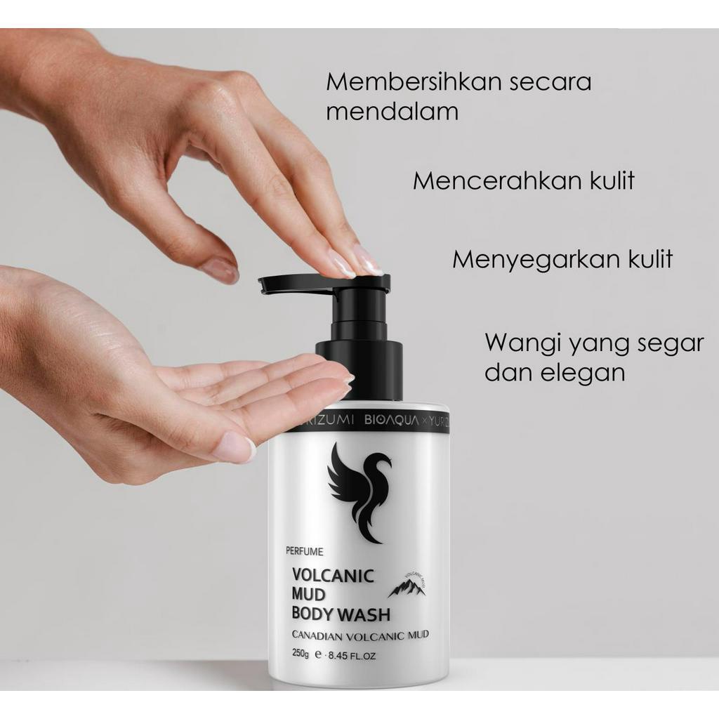 Hope Store - BIOAQUA X Yurizumi Volcanic Mud Body Wash / Sabun Pemutih Seluruh Badan BPOM 250g