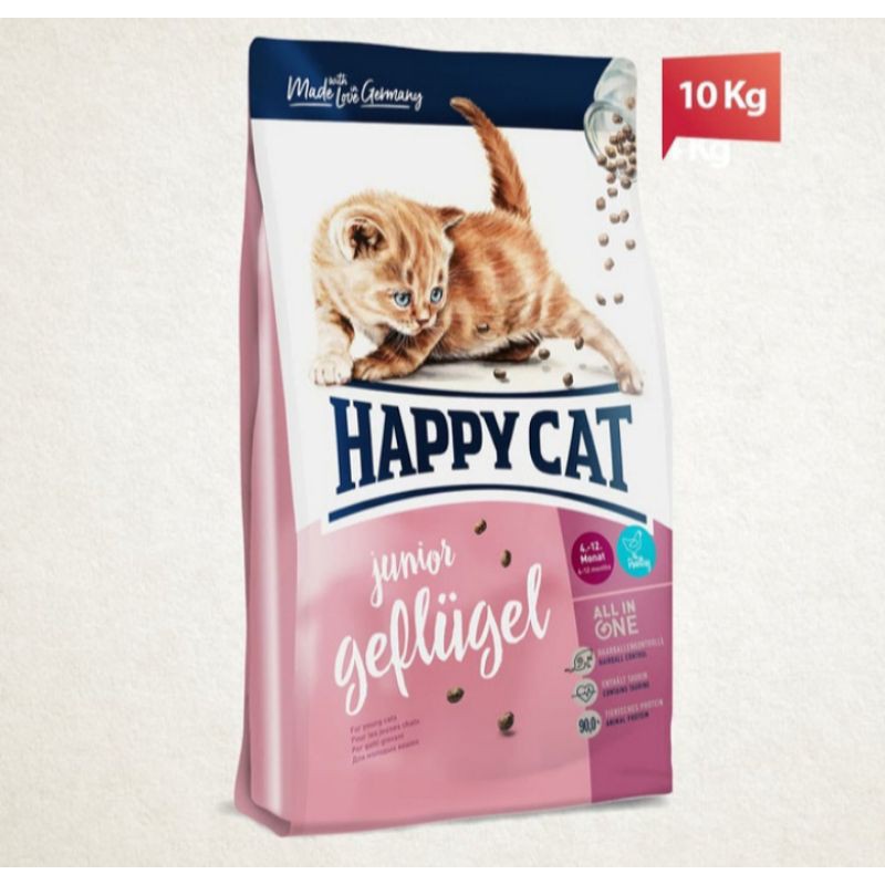 Grab Gojek Only happy cat junior poultry 10 kg