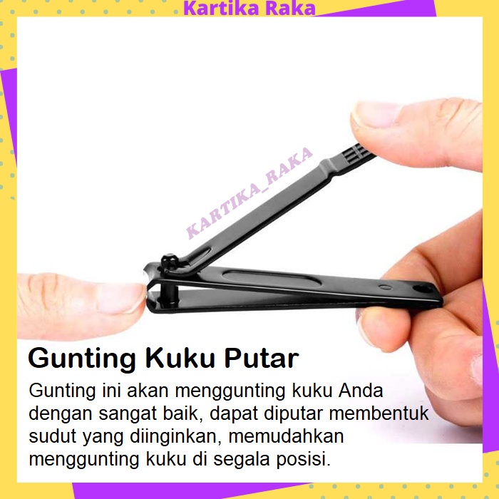 KR Gunting Pemotong Kuku Tajam Stainless Steel Manicure Pedicure