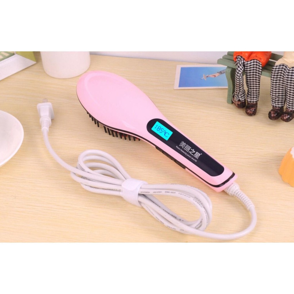 sell Sisir Catokan Elektrik Ion Pelurus Rambut - HQT-906 - Pink