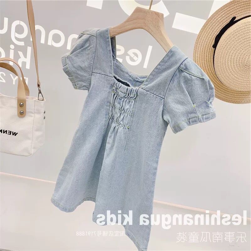 (LOLI-JKT) BD-201 DREES ANAK CEWEK  JEANS CLEO SIZE 100-140 BAHAN BAGUS