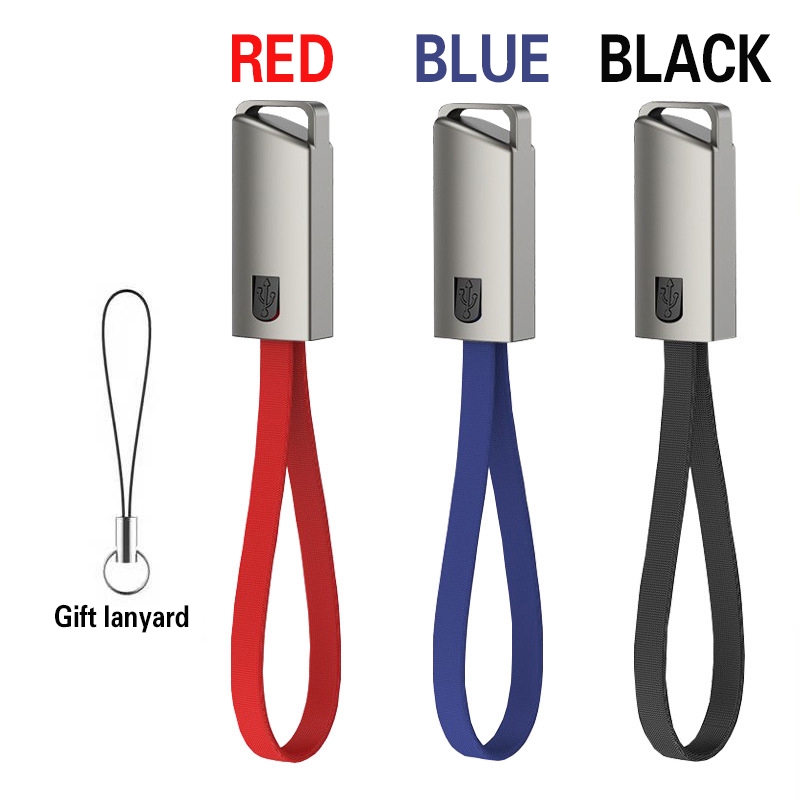 Gantungan Kunci Kabel Charger USB Tipe C / Micro USB Multifungsi Portable