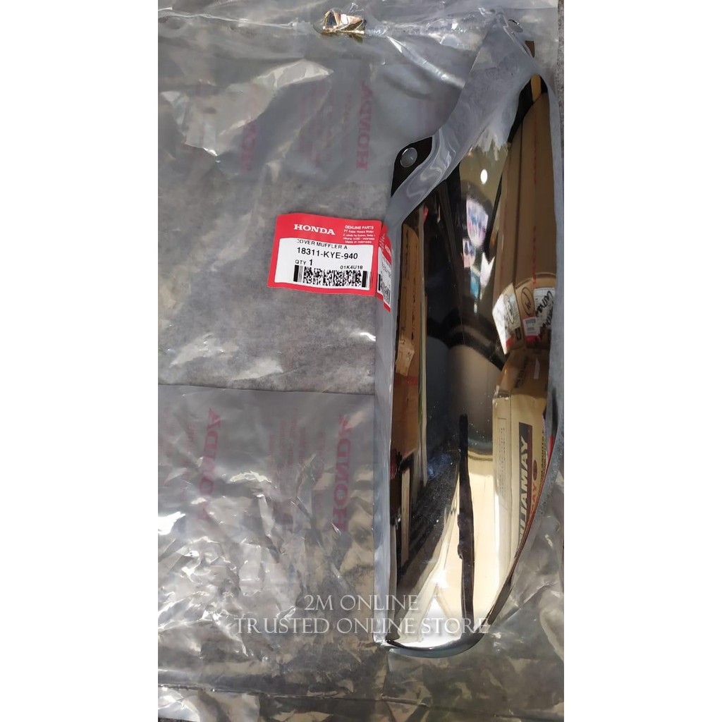 2m COVER MUFFLER A TUTUP KNALPOT MEGAPRO MONO ORI AHM 18311-KYE-940