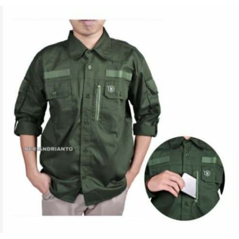 kemeja TACTICAL + bordil costum desain