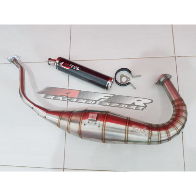 Knalpot Ninja R RR Aitech Stainless Cobra Silincer karbon-1