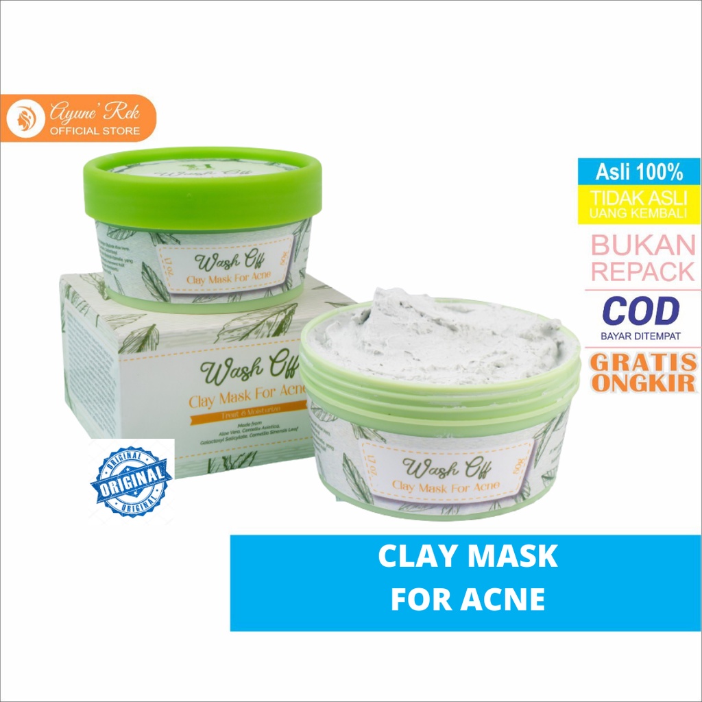 Clay Mask Halona.ID | Masker Khusus Jerawat Terbaik Clay mask For Acne / CLAY MASK FOR ACNE / CLAY M