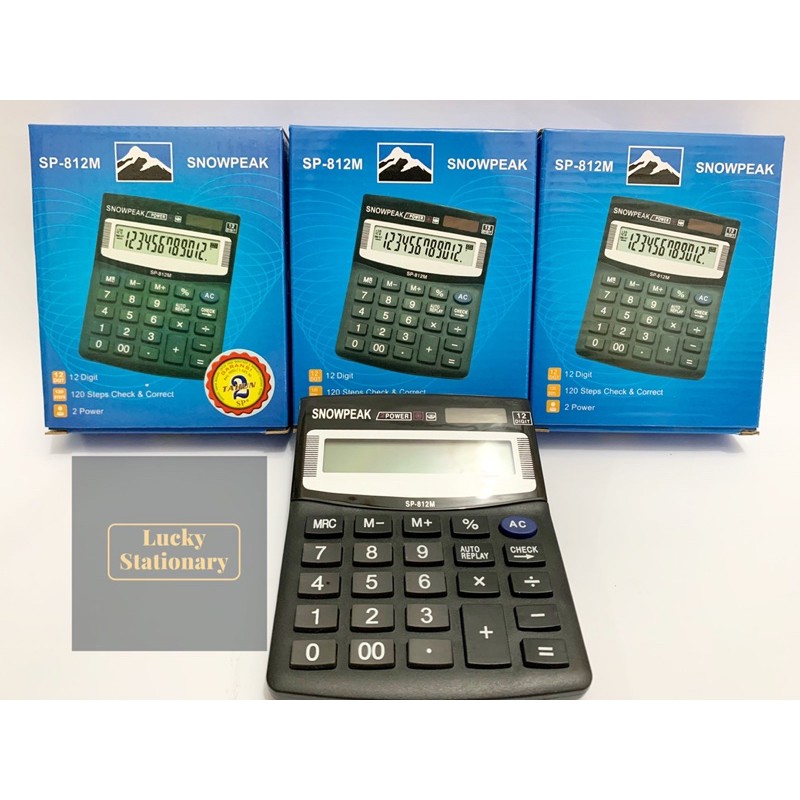 

Kalkulator Meja/ Kalkulator Dagang Merk Snowpeak seri SP-812M