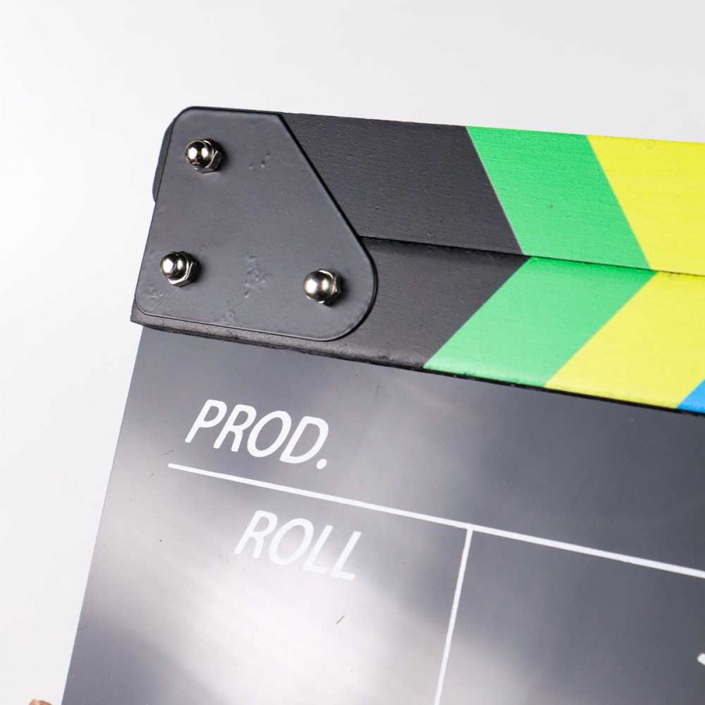 Papan Clap Akrilik Studio Profesional Clapper Board Colorful Acrylic