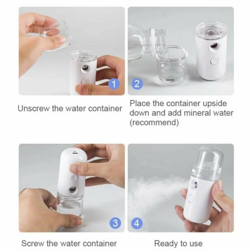 Nano Spray Portable Mini USB Mist Sprayer Pelembab Wajah Perawatan Wajah ForeverYoung